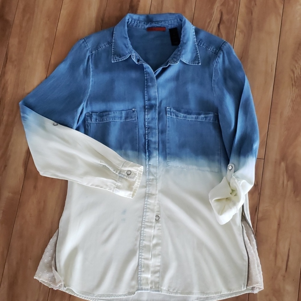 BKE red denim shirt